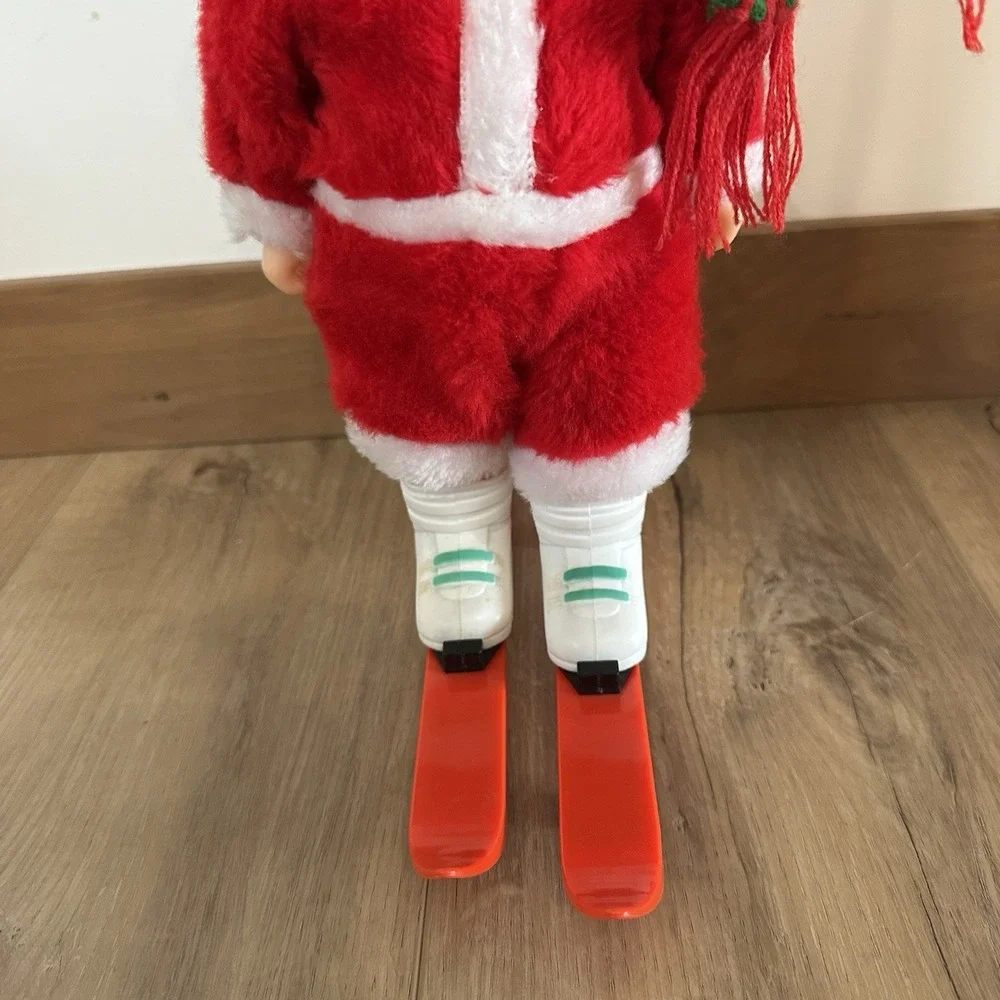 VTG 2 In 1‎ Skate & Ski Christmas Bear Battery Operated Works! 80s Missing Poles